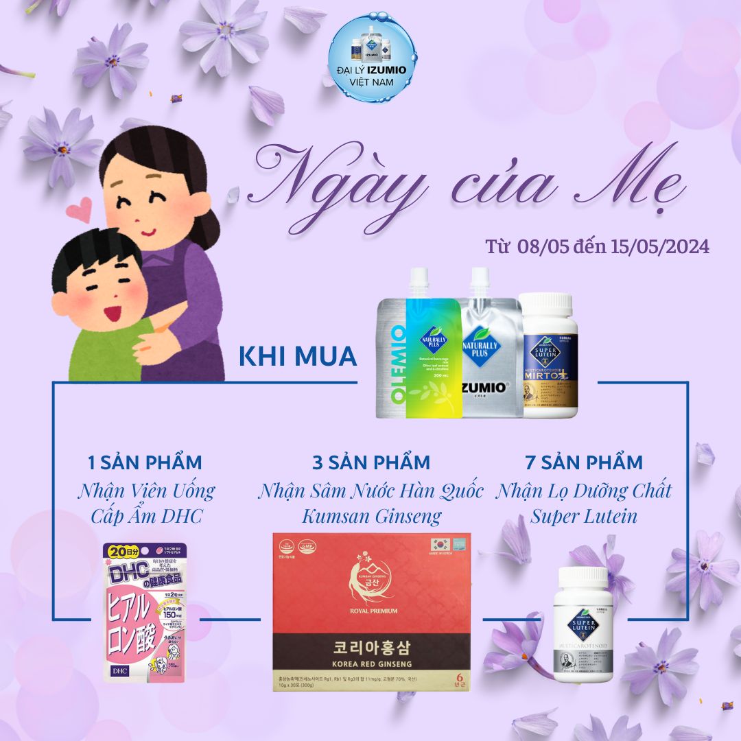 Poster khuyến mãi IZUMIO nhân ngày của Mẹ