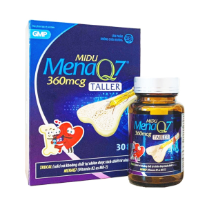 Midu MenaQ7 360mcg – Bí Quyết Tăng Chiều Cao Vượt Trội Và Xương Chắc Khỏe Cho Tuổi Dậy Thì