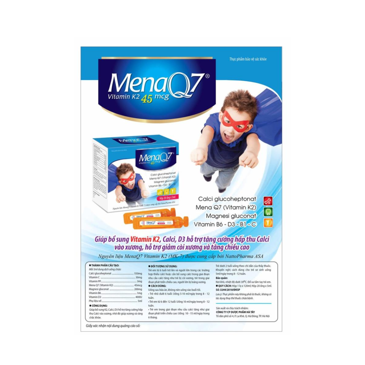Midu MenaQ7 K2 45mcg – Giải Pháp Bổ Sung K2, Calci, D3 Cho Trẻ Phát Triển Xương Răng Chắc Khỏe - Ảnh 3