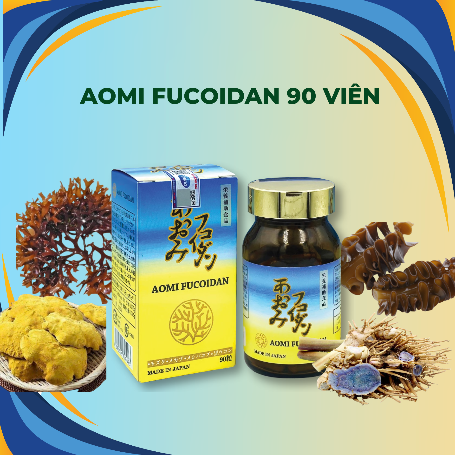 AOMI FUCOIDAN 90 VIÊN – Thực phẩm bảo vệ sức khỏe cao cấp từ Nhật Bản - Ảnh 3
