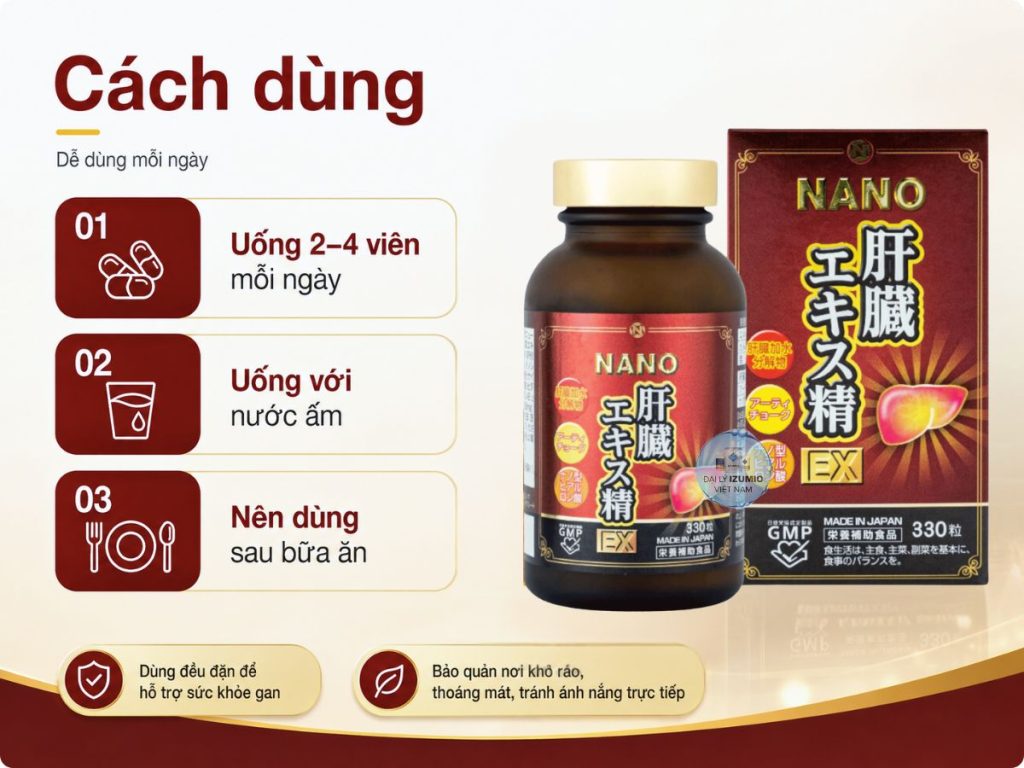 Cách dùng Nano Liver 330 viên