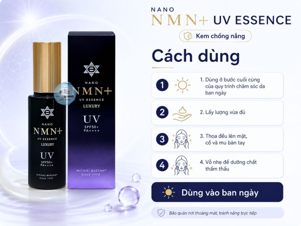 Cách dùng kem chống nắng NMN