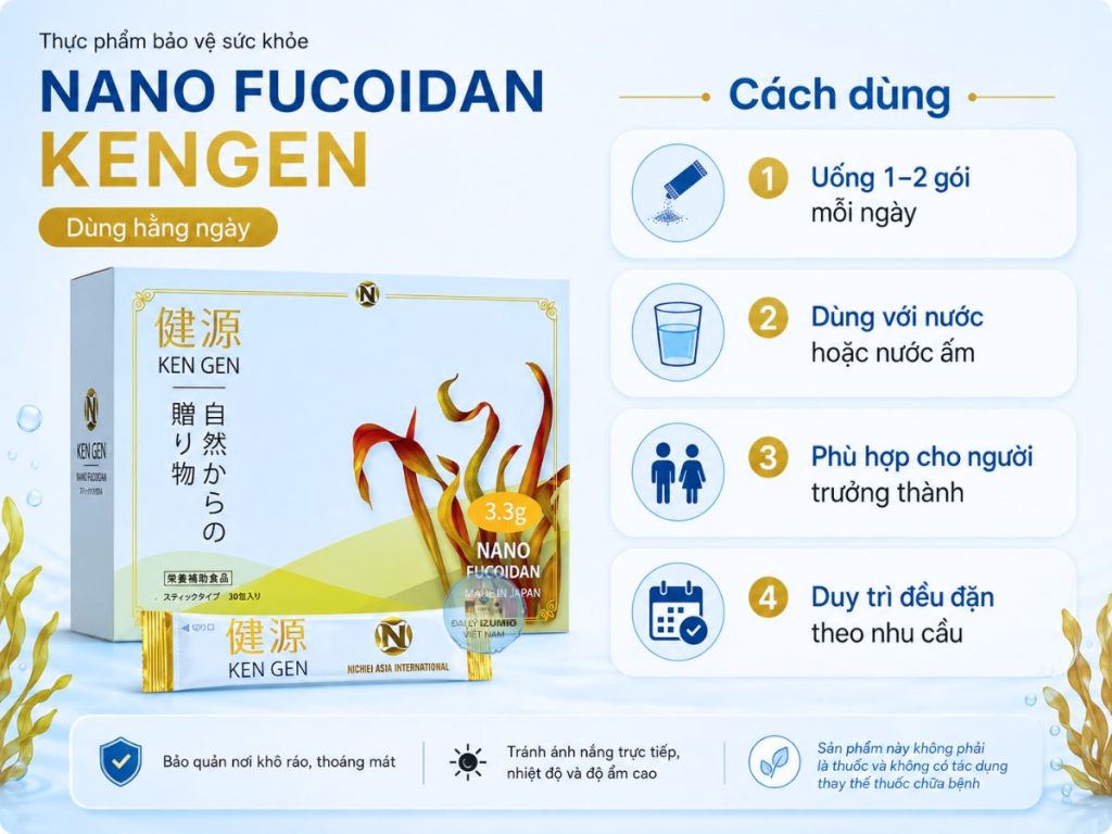 Cách dùng nano fucoidan kengen