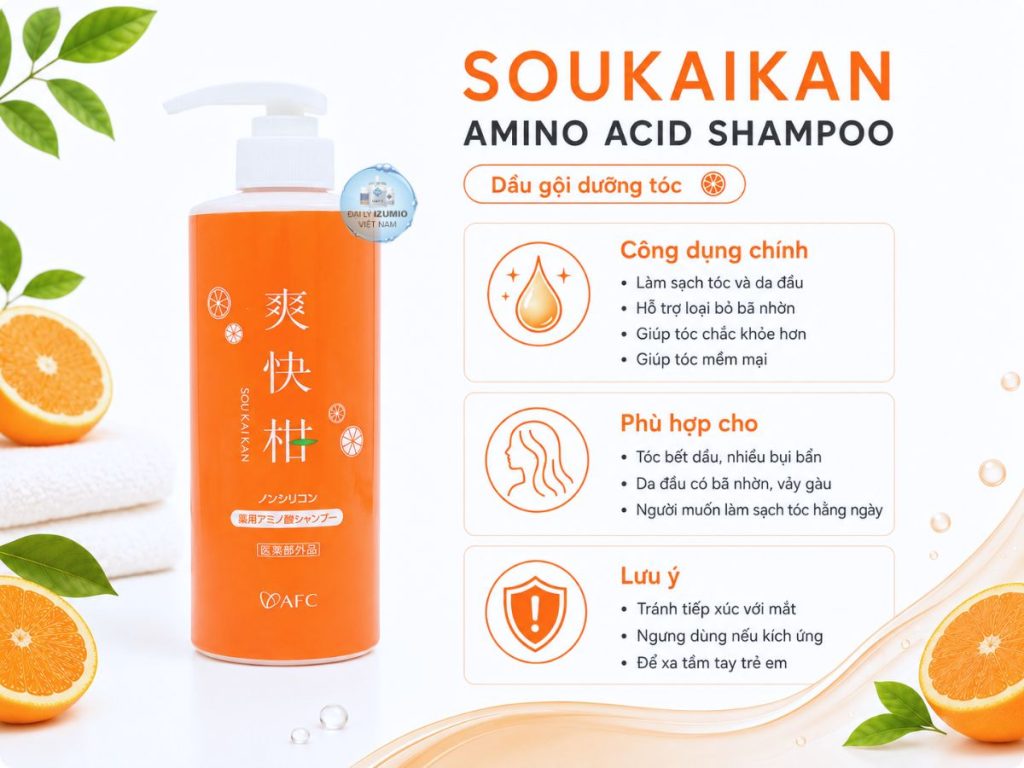 Công dụng dầu gội dưỡng tóc soukaikan