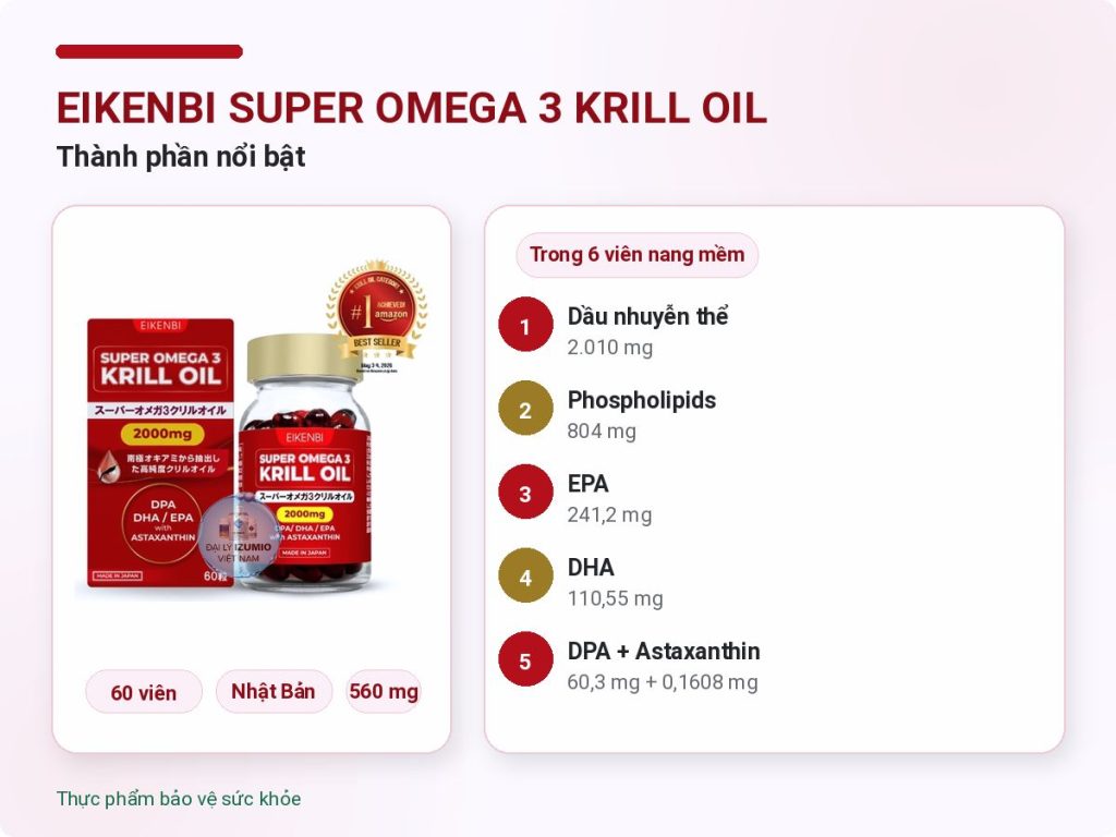 Thành phần Krill Oil Eikenbi