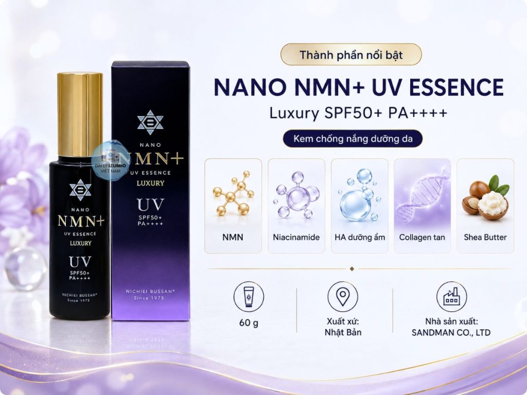 Thành phần kem chống nắng NMN